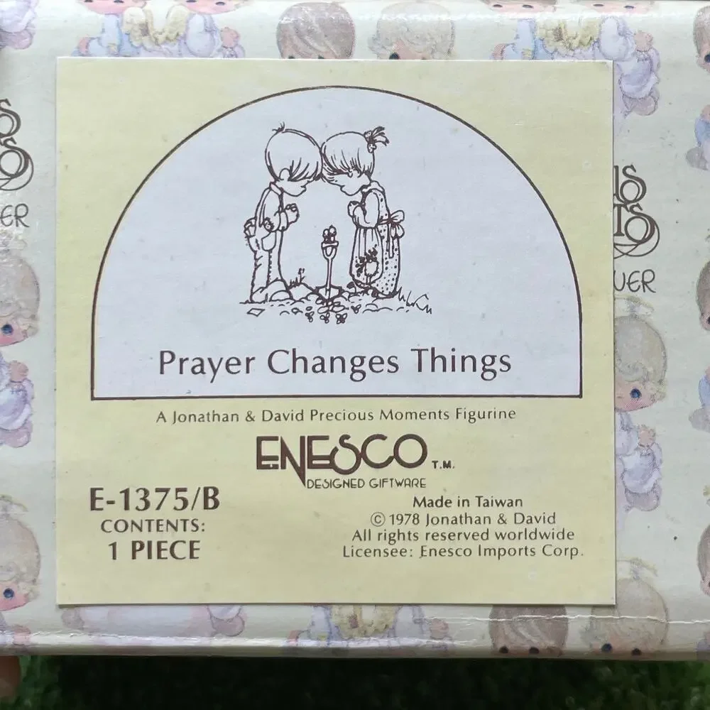 Vintage 1978 Precious Moments Prayer Changes Things Porcelain Figurine